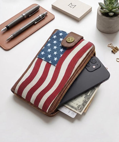 Montana West Vintage American Flag Tote Bag