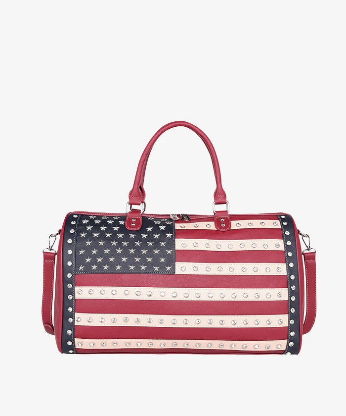 Montana West Vintage American Flag Tote Bag